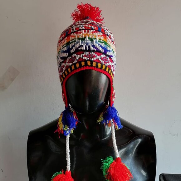 Unisex Hand Knitted Chullo Hat Warm Winter main image 4